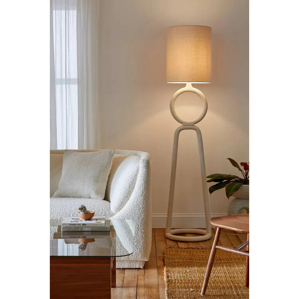 Shana Floor Lamp Resin floor lamp Table lamp Shade included Compact fluorescent compatible