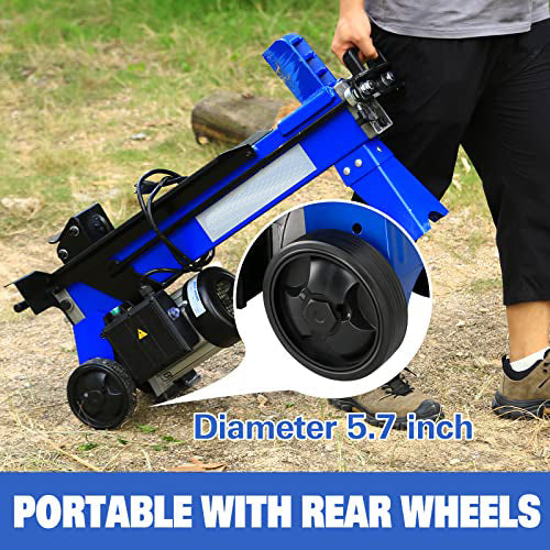 Log Splitter 6.5 Ton, Wood Splitter Electric Powered 15Amp with Hydraulic Ram