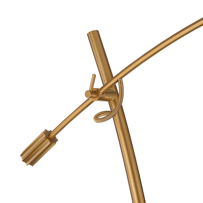 Warm Gold Adjustable Boom Arc Floor Lamp