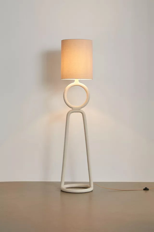 Shana Floor Lamp Resin floor lamp Table lamp Shade included Compact fluorescent compatible