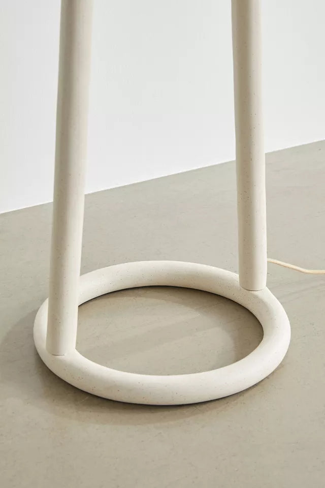 Shana Floor Lamp Resin floor lamp Table lamp Shade included Compact fluorescent compatible
