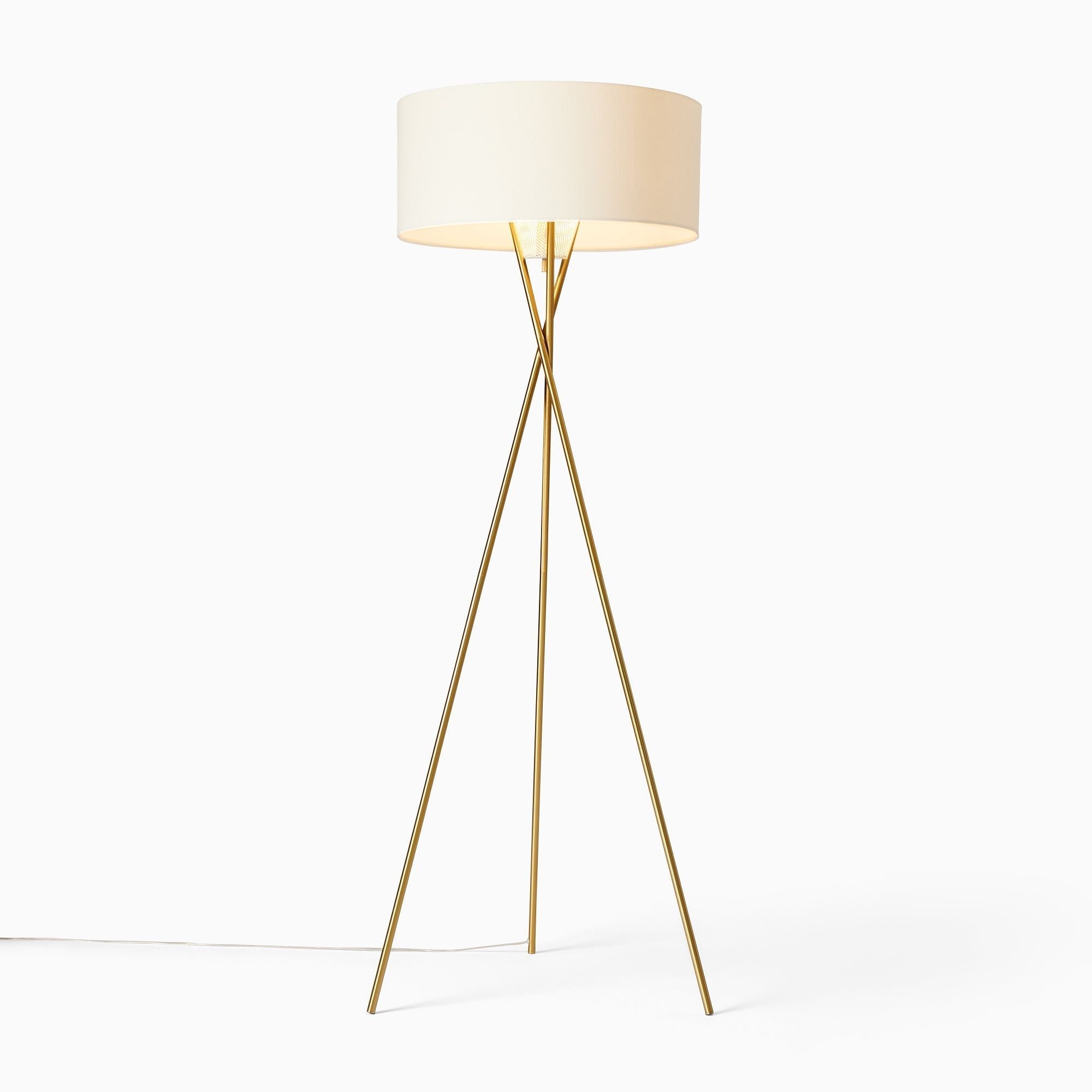Mid-Century Tripod Floor Lamp (66")
