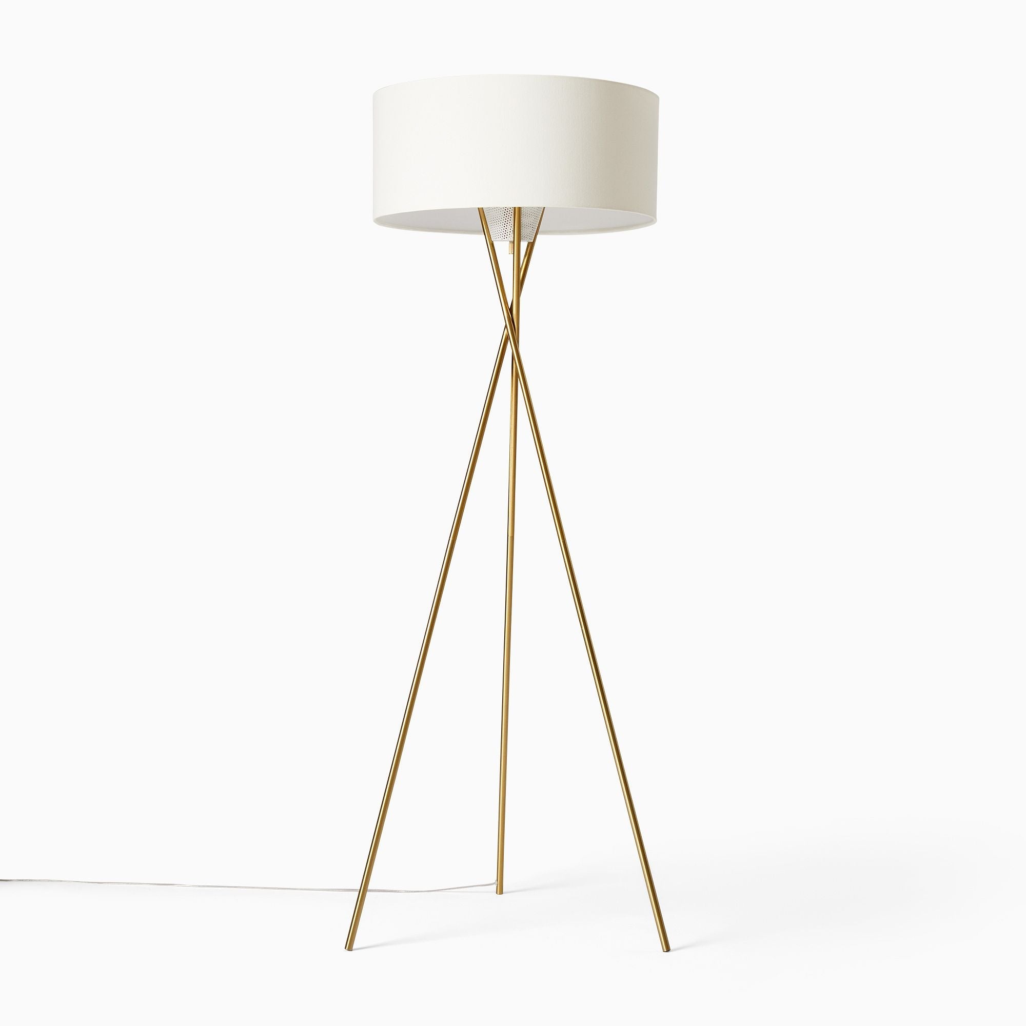Mid-Century Tripod Floor Lamp (66")
