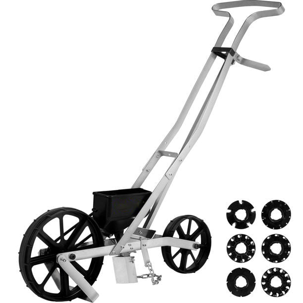 Garden Seeder, Metal Precision Garden Push Seeder with 6 Seed Plates