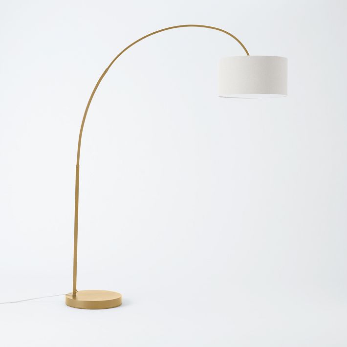 Overarching Linen Shade Floor Lamp (79")