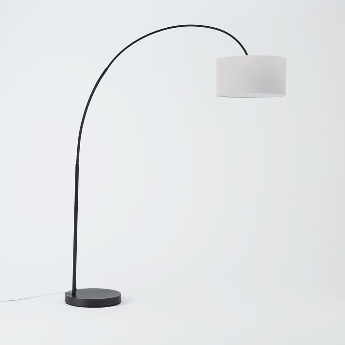 Overarching Linen Shade Floor Lamp (79")