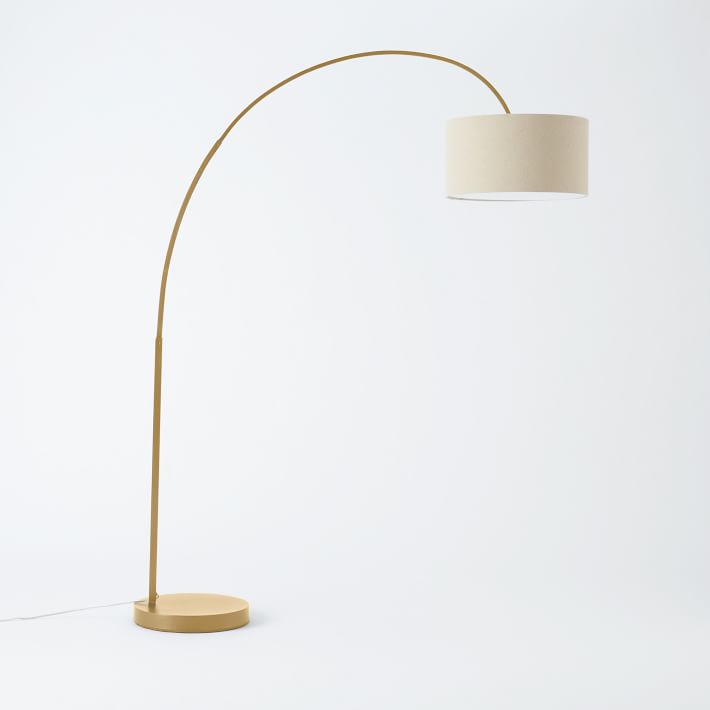 Overarching Linen Shade Floor Lamp (79")
