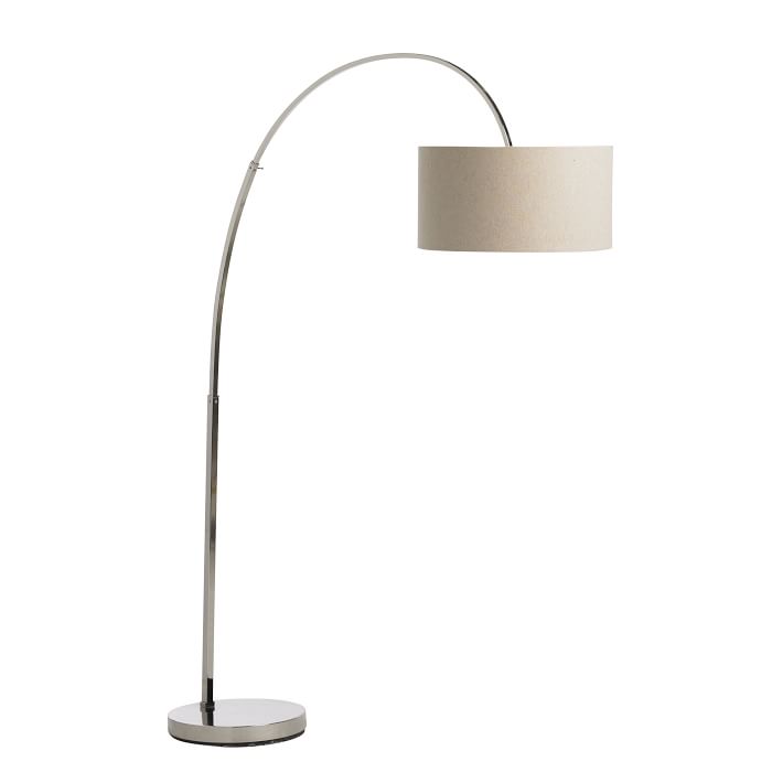 Overarching Linen Shade Floor Lamp (79")