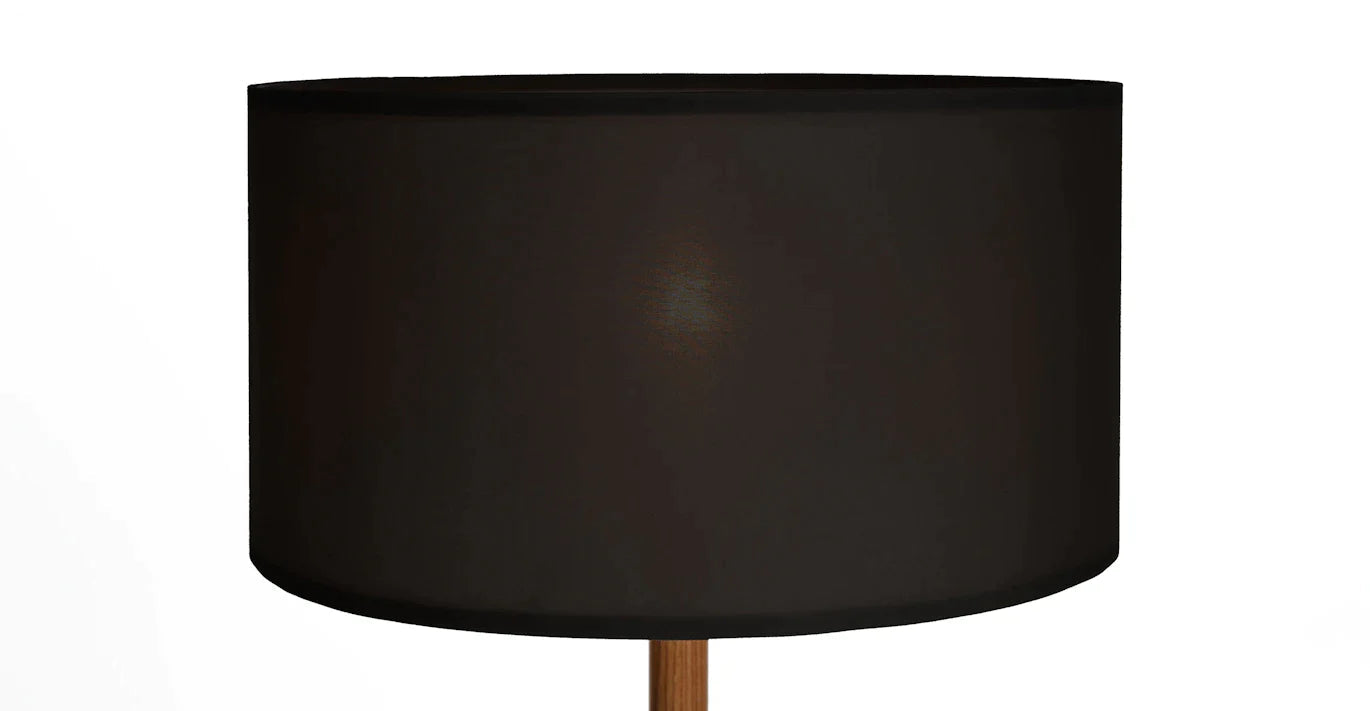 Stilt White Floor Lamp Table lamp Wood base Fabric shade Fabric-wrapped cord