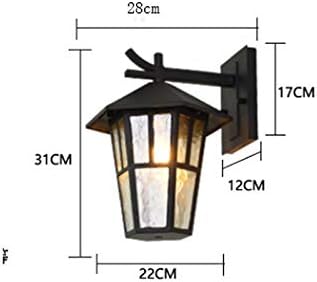 Loft Lamps Vintage Outdoor Wall Lamp Hexagonal Simple Outdoor Wall Light Waterproof Courtyard Lamp Balcony Lantern (Color : D)