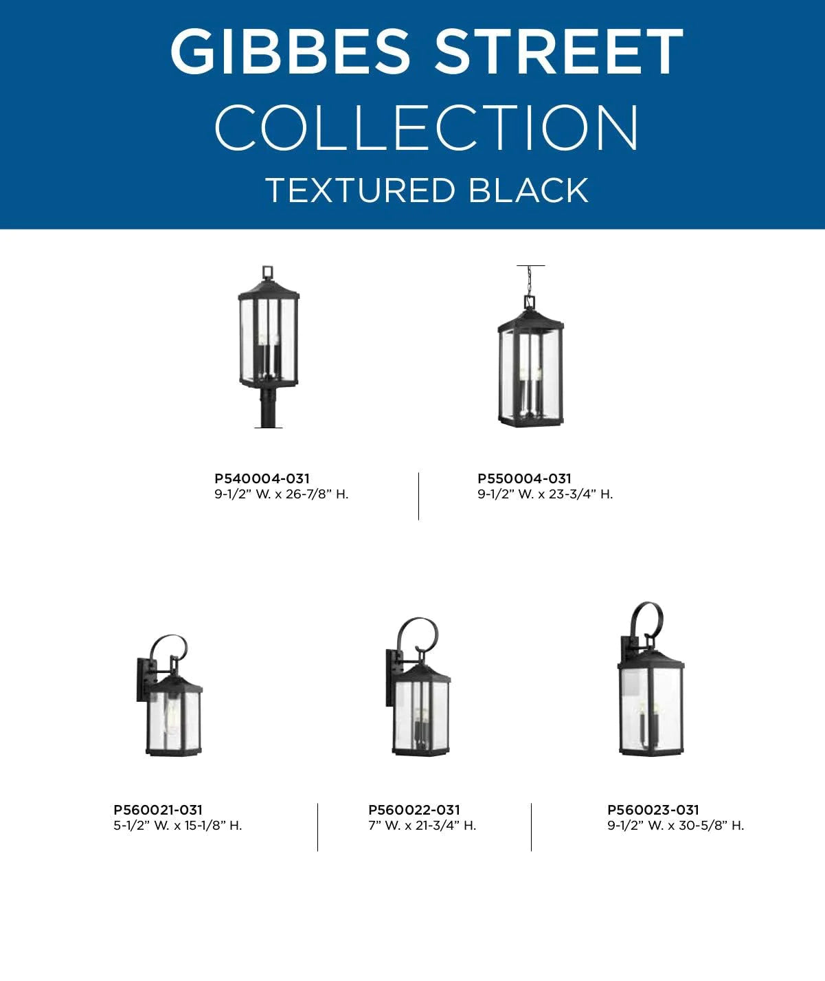 Gibbes Street Collection 3-Light Clear Beveled Glass New Traditional Outdoor Large Wall Lantern Light Textured Black