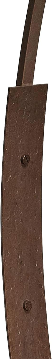 Oak River Rustic Farmhouse Mission Arc Floor Lamp Standing 66 1/2" Tall Dark Rust Natural Wood Amber Mica Drum Shade for Living Room Reading Bedroom Office House Home Decor