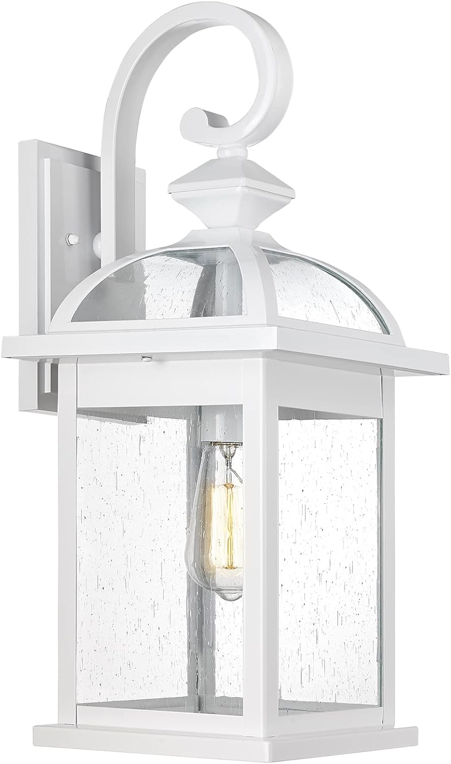 Outdoor Lights Fixtures Wall Mount, Large 22inch Outdoor Wall Sconce Lights with Seeded Glass Waterproof Outside Exterior Lights Fixture for House Front Porch Patio （Large, Black）