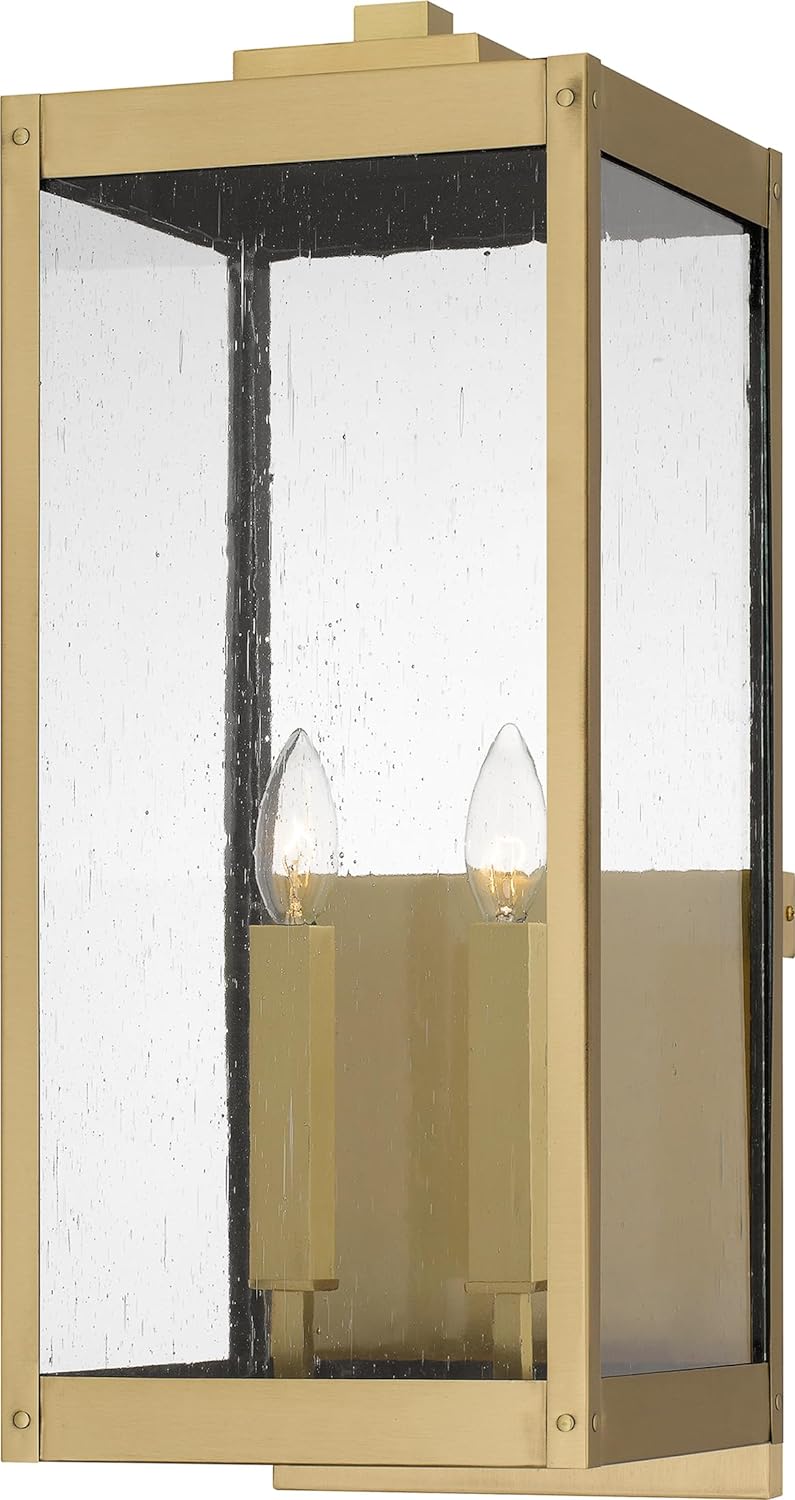 Modern Industrial Clear Beveled Glass Outdoor Wall Lantern, 4-Light 240 Total Watts, 30" H x 9" W, Earth Black