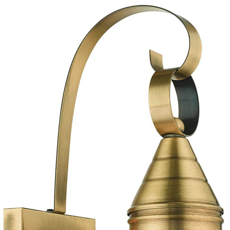 1 Light Antique Brass Outdoor Wall Lantern